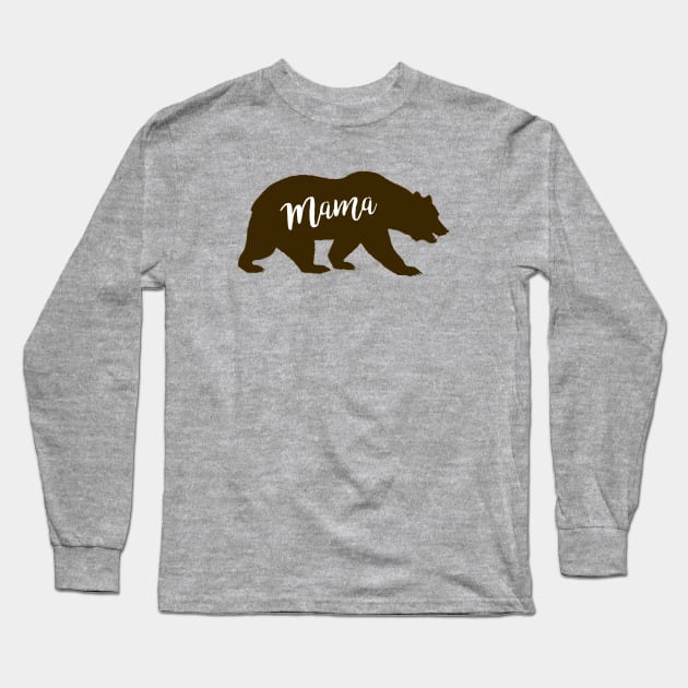 Mama Bear - Brown Print Long Sleeve T-Shirt by MomWarrior